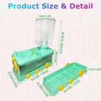 Paint Brush Cleaner with Paint Tray, Water Circulation Brush Rinser with Brush Holder, Watercolor/Oil and Water-Based Paint Brush Cleaner Tool, 400ml Capacity, Train Design, Gift for Artist Beginners