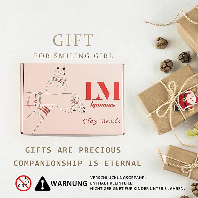 Clay Beads 7200 Pcs 2 Boxes Bracelet Making Kit - 24 Colors Polymer Clay Beads for Bracelet Making Set - Jewelry Making kit Supplies and Charms - Bracelet Making Kit for Girls Teens Kids Age 4-12…