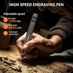 Gekeey Electric Engraving Pen, Cordless Rechargeable Mini Rotary Tool with 42 Bits, Aluminum Body, Variable Speed, Portable Engraver Pen for Metal Wood Glass and Plastic, Brown
