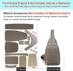 RIVEENY Sling Bag Acrylic Template,Leather Pattern Acrylic Leather Templates for Capacity Crossbody Backpack Casual Motorcycle Chest Bag for Men's
