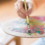 XDT#6386 Filbert Artist Paint Brush 6 Piece Set Medium Stiff Black Hog Bristle Extra Long Handle #2#4#6#8#10#12, Acrylic Oil Watercolor