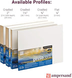 Ampersand Art Supply Gesso Wood Painting Panel: Museum Series Gessobord, 11" x 14", 1/8" Flat Profile