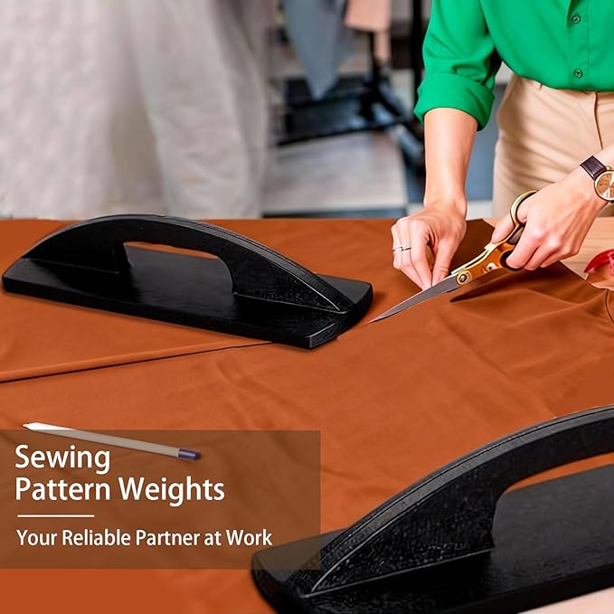 3 Pcs Pattern Weights, Heavy Duty Sewing Weights for Fabric, Secure Pattern Cutting & Tailoring Projects, Black Fabric Cloth Weight Set