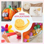 MECCANIXITY Wool Roving Yarn Soft Felting Wool 50g/1.76oz Pure Chunky Roving Yarn for Needle Felting Knitting Blanket Spinning Weaving Art DIY Craft Dark Yellow