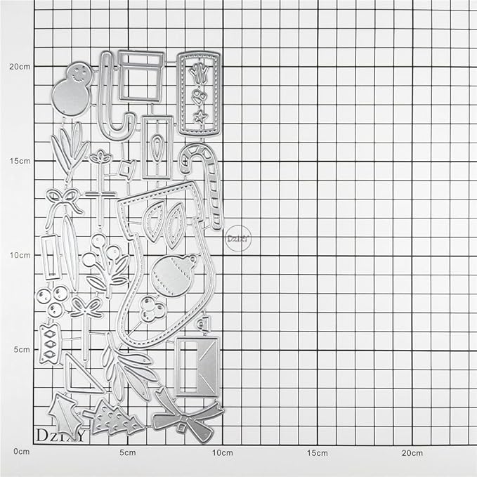 DzIxY Christmas Socks Snowman Metal Cutting Dies for Card Making Kit Embossing Paper Die Cuts Set Scrapbook Stencils Supplies Machine Templates