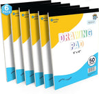 Sketch Pad For Kids (6 Pack) - 9" x 12" Kids Drawing Pad, 50 Sheets Kids Sketch Book, Doodle Pad, Art paper for kids, Kids sketch pad, Kids drawing paper - by Enday