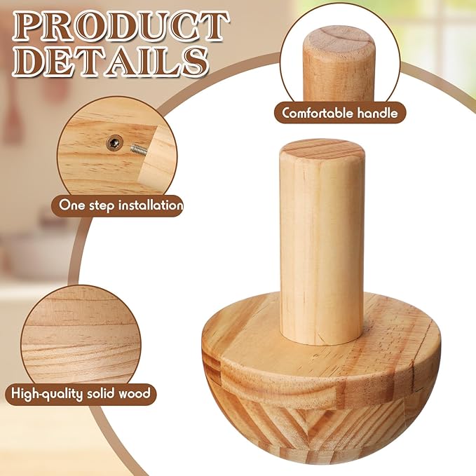 4 Pack Pottery Molds Plaster Molds Wood Pottery Tools with Handle for Ceramic Top Forms DIY Bowls Plate Dish Slump Press Art Making (Hemispherical,4.5'' 6.5'' Thickness 2.5'')