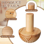 4 Pack Pottery Molds Plaster Molds Wood Pottery Tools with Handle for Ceramic Top Forms DIY Bowls Plate Dish Slump Press Art Making (Hemispherical,4.5'' 6.5'' Thickness 2.5'')