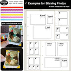 10 Sheets Double Sided Scrapbooking Refill Pages, 9.84x10.24" No Acid Thick Additional Craft Paper Cardboard for ALL ADVcer 10x10 inch Three-Ring Loose-Leaf Binder Photo Album Scrapbook (White)