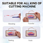 Tintnut Rainbow Permanent Vinyl - 8 Sheets 12"x10"Gradient Patterned Permanent Adhesive Vinyl for Cutting Machine, Home Decor Self Sticker