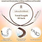 Tudomro 100 Pieces 20 Inch Waxed Leather Necklace Cord Bulk with Clasp Colorful Necklace Bracelet Chains String Rope Cord for Jewelry Making Pendants Charms(Earth Tone)