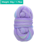 uxcell Needle Felting Wool, 1.76oz Natural Fibre Wool Roving Yarn Wool Felting Supplies for Needle Felting Yarn DIY Handcrafts, Mixed Colors, Medium