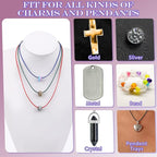 Tudomro 100 Pieces 20 Inch Waxed Leather Necklace Cord Bulk with Clasp Colorful Necklace Bracelet Chains String Rope Cord for Jewelry Making Pendants Charms(Rainbow Color)