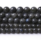 12MM 32PCS Natural Stone Black Labradorite Beads Crystal Loose Beads for Jewelry Making DIY Bracelet