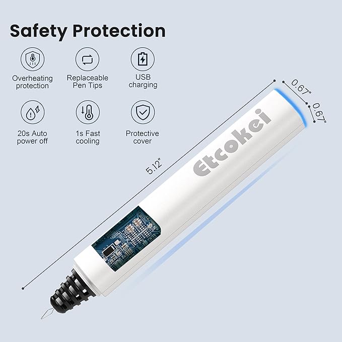 Rechargeable Thread Burner for Jewelry Making - Cordless Thread Zapper & Cautery Pen for Beading, Bracelet Making, Leather Craft, Sewing & Stringing Projects (Replacement Tip Not Included)