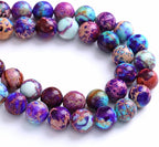 4MM 88PCS Natural Stone Galaxy Purple Sea Sediment Imperial Jasper Loose Beads for Jewelry Making DIY Bracelet Necklace