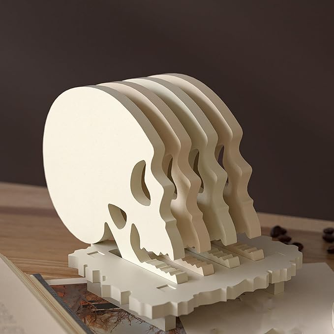 Skull Coaster Molds Spiral Wave Pillar Rotate Candle & Resin Mold - Resin Casting Silicone Molds for Home Decor & Candle Making Wave Spiral Mold