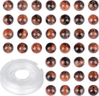 Natural Stone Beads Red Tiger's Eye Round Genuine Stone Beading Loose Gemstone Hole Size 1mm DIY Charm Smooth Beads for Bracelets Necklaces Earrings 6mm 200pcs (Red Tiger's Eye 6mm)