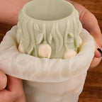 Tulip Flower Cylinder Flower Resin Mold - Resin Casting Silicone Molds for Home Decor & Candle Making Wave Spiral Mold