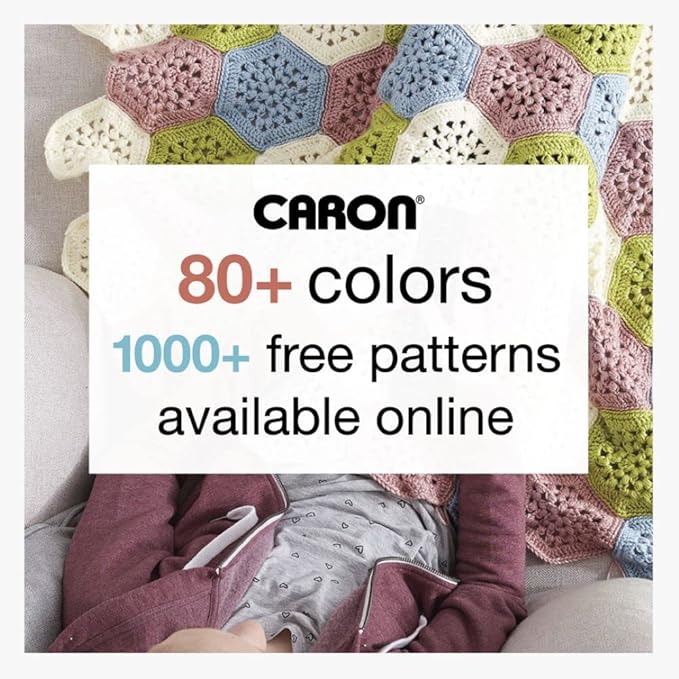 Caron Jumbo Prints Country Basket Yarn - 2 Pack of 340g/12oz - Acrylic - 4 Medium (Worsted) - 595 Yards - Knitting/Crochet