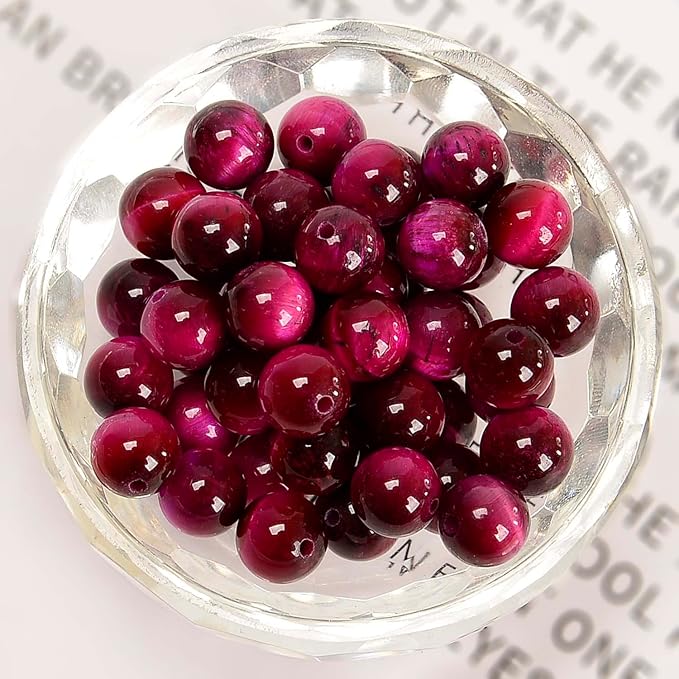 NCB 200pcs 4mm Rose Tiger's Eye Loose Beads for Jewelry Making, Natural Semi Precious Beads Round Smooth Gemstones Spacer Beads Charms for Necklaces Bracelets (Rose Tiger's Eye, 4mm 200Beads)