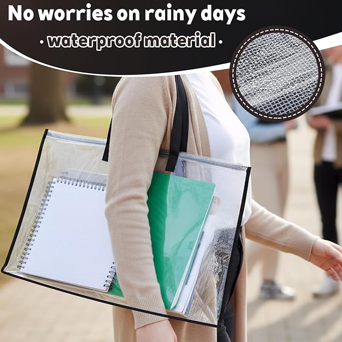 3 Pcs Art Portfolio Case, 23 x 35.4 Inch Transparent Poster Storage Bags with Zipper and Handle Large Portfolio Folder for Artwork, Painting, Poster, Test Paper for School, Home