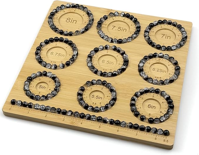 Petoysoso Bead Boards for Jewelry Making, Bamboo Beading Board for Jewelry Bracelet Making, Bracelet Bead Board, Bracelet Bead Board for Bracelet, Jewelry Making Supplies,Bracelet Tray 5"- 8"