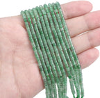 Natural Green Aventurine Spacer Beads Caps Flat Round Loose Beads for Beading Jewelry Making 3mmx2mm 38cm