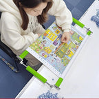 Couple Embroidery Art Embroidery Clip Frame Cross Stitch 4 Slot Presser Heavy Duty Embroidery Bandage Embroidery Frame Needlepoint Frame Embroidery Scroll Frame Embroidery Frames (Green)