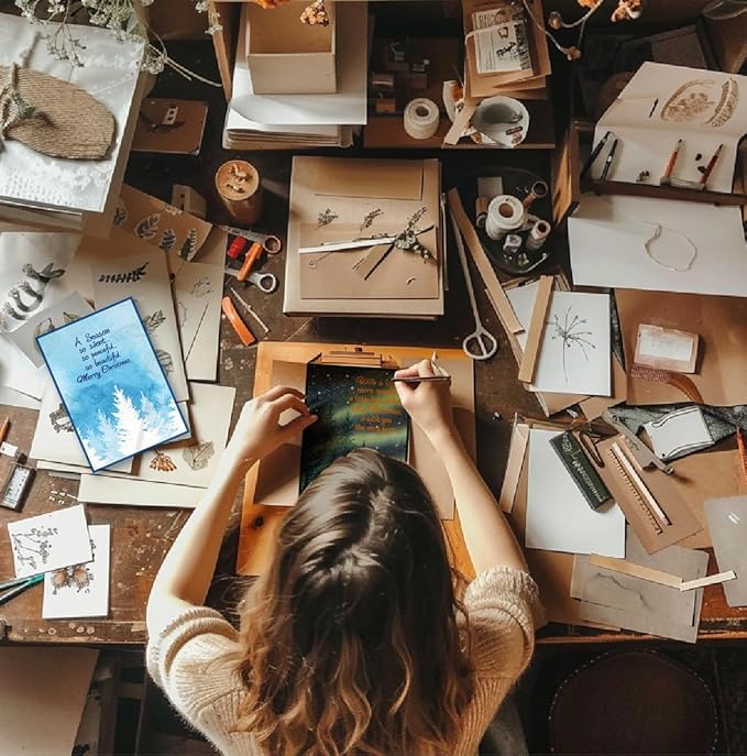 Arbuya Christmas Verses Clear Stamps Set Christmas Sayings Scrapbooking Stamp Rubber Stamps for Card Making Christmas Sentiment Silicone Stamps for DIY Scrapbooking Making