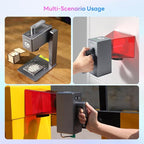 Longer Nano Pro Portable 12W Laser Engraver with Extension Kit, 5000mm/s High-Speed, Engraving Precision 0.01 * 0.01mm, DIY Engraver Tool for Wood, Acrylic, Leather, Cloth, Metal, Ceramics