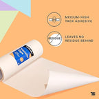 TapeManBlue 12" x 100' Roll of Paper Transfer Tape for Vinyl, Made in America, Premium-Grade Transfer Paper for Vinyl with Layflat Adhesive for Crafts, Decals, and Letters