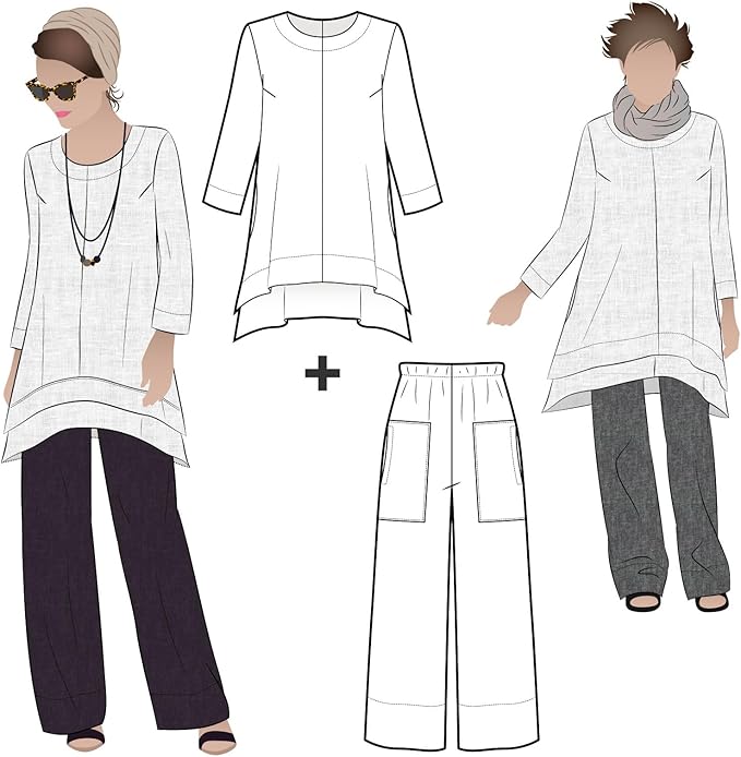 ARC Style Sewing Pattern - Daisy Designer Pant and Tunic Outfit (Sizes 18-30) - Click for Other