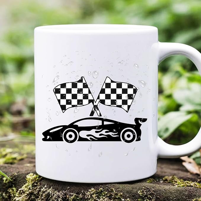 Black Checker Permanent Vinyl Roll - 12'' x 8ft Racing Falg Patterned Adhesive Vinyl for Mugs Decors Self Adhesive Sticker