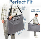 Large 24 x 36 inches Art Portfolio Bag, Fits ARCH D Blueprints, Posters & Art Prints, Waterproof Artist Case with Shoulder Strap, Durable Grey Carrying Tote for Architects, Designers & Students