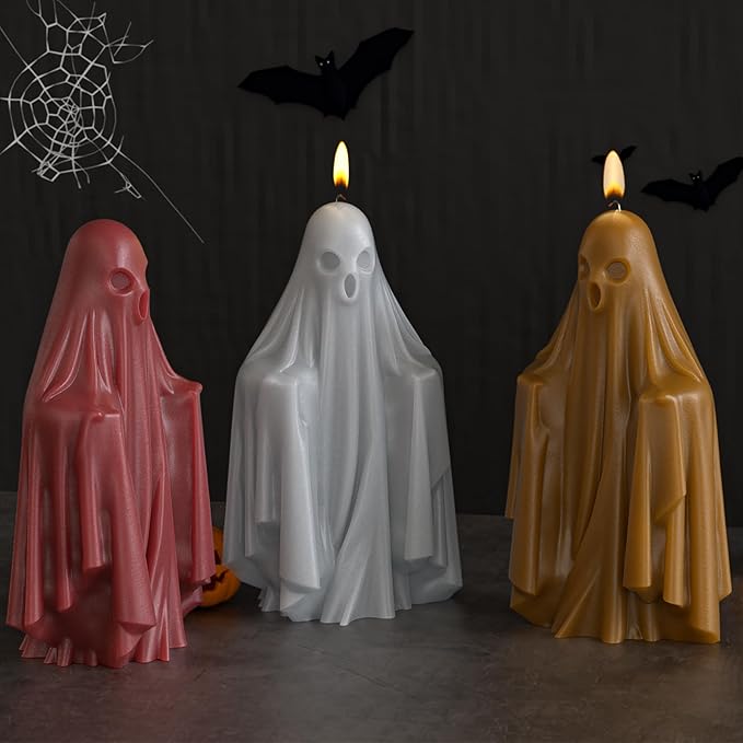 Skull Ghost Animal Molds Bear Candle & Resin Mold - Resin Casting Silicone Molds for Home Decor & Candle Making Wave Spiral Mold