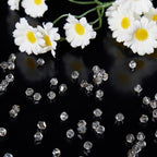 1100PCS 4mm Bicone Crystal Glass Beads for Jewelry Making, Sparkling Mini Beads for Suncatchers, DIY Bracelets & Craft Projects (Grey)