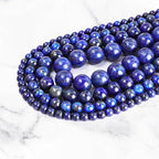 4mm 200pcs Natural Stone Round Beads Lapis Lazuli Genuine Stone Beading Loose Gemstone DIY Charm Smooth Beads for Bracelets Necklaces Earrings Hole Size 1mm (Lapis Lazuli 4mm)
