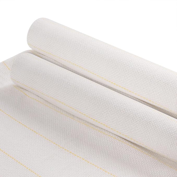 1*PC 40” x 40” Tufting Cloth for Tufting Gun, Primary Tufting Cloth with Marked Lines, Durable Monks Cloth for Punch Needle, Edges Sewn for DIY Crafts