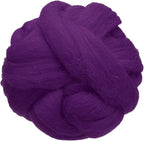 uxcell 3.53oz Wool Roving Yarn, Needle Felting Wool Fiber DIY Craft Needle Wet Felting Supplies for Blending Weaving Handcrafts, Grape Purple