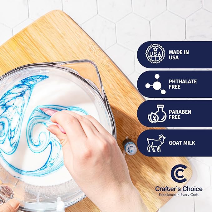 Crafter's Choice Premium Glycerin Melt and Pour Soap Base for Soap Making and DIY Crafting Projects, 2LB Block (Goat Milk)