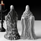 Ghost Skull Man Cylinder Candle & Resin Mold - Resin Casting Silicone Molds for Home Decor & Candle Making Wave Spiral Mold