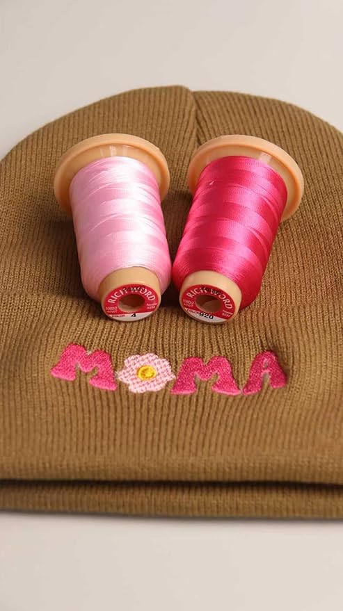 Richword Selected 800M 6 Colors Embroidery Thread,40WT(108D/2) Polyester Embroidery Machine Thread Set for Embroidery Machines and Sewing Machines