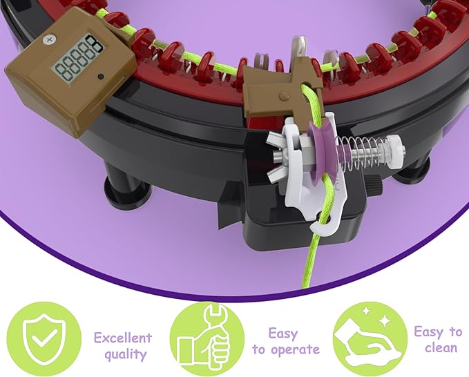 GEOCCI Knitting Machine Tensioners，Compatible for ADDI 46 Needle Circular Knitting Machine，Plastic Material（2-Pack）