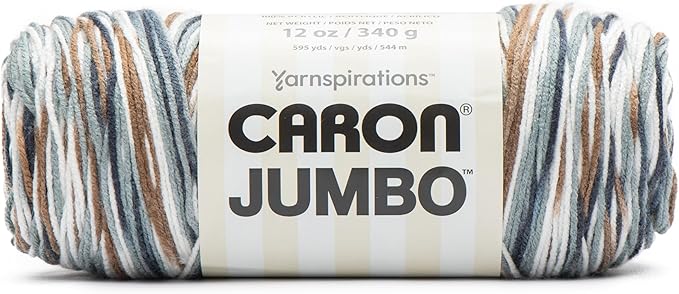 Caron 327689 294009-9009 Jumbo Ombre Yarn - (4) Medium Worsted Gauge 100% Acrylic - 12 oz - Country Basket - Machine Wash & Dry