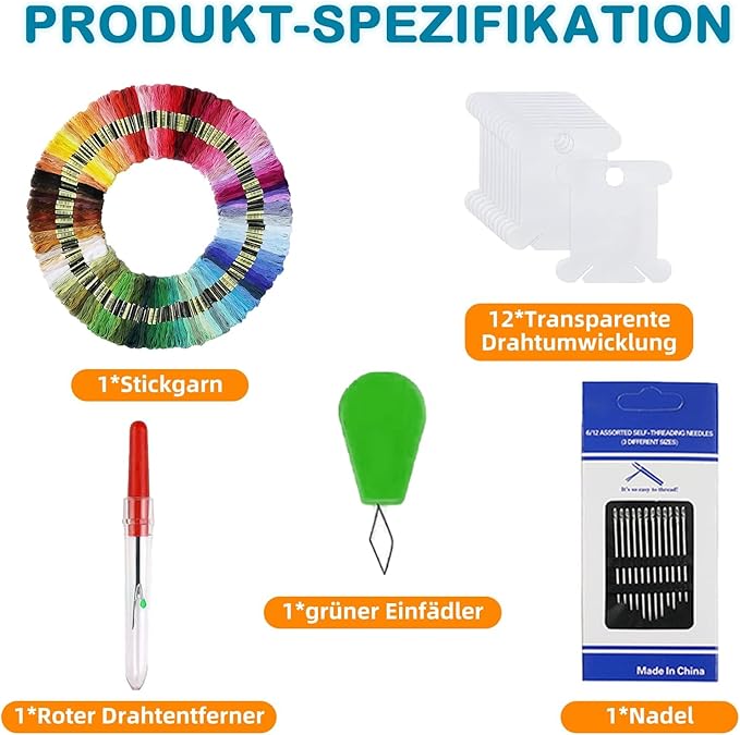 Maxee Embroidery Thread, 150 Colors Per Pack Embroidery Floss,8m Cross Stitch Threads,Friendship Bracelets Floss, Crafts Floss Rainbow Color with Free Embroidery Needles, Floss Bobbins