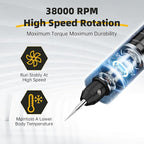 HARDELL Engraving Pen, 6 Speed, Rechargeable Engraver Pen for Artists & DIYers, Electric Engraving Tool with 41 Accessories, Engrave 60+ Surfaces, Engraving Pen for Metal, Wood, Glass and Plastic