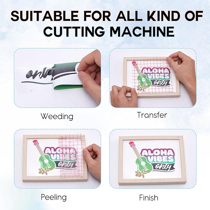 Tintnut Orange Green Yellow Permanent Vinyl - 8 Sheets 12"x10" Permanent Adhesive Vinyl for Cutting Machine,Home Decor Self Sticker