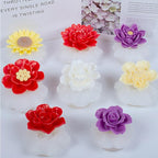 8 Pack Large Flower Succulent Candle Mold Resin Casting Silicone Molds for Home Decor & Candle Making Wave Spiral Mold