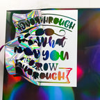 GIRAFVINYL Black Holographic Vinyl, 12" X 6ft Glossy Rainbow Black Permanent Vinyl for Crafts, Expressions, Decal, Signs, Stickers